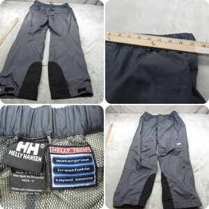 Helly Hansen Pants Men XL Gray HellyTech Waterproof Tapered Seams Rain VTG 34x32